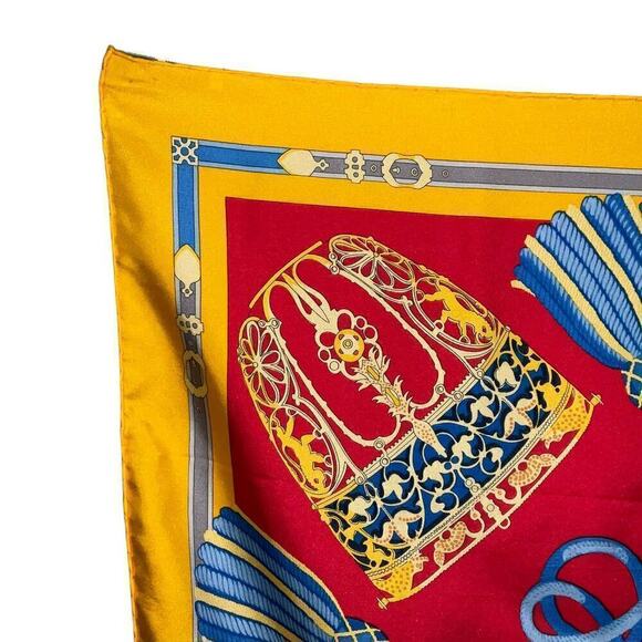 Hermès HERMES Vintage Les Muserolles Motif 90cm Square Silk Scarf - Picture 2 of 16